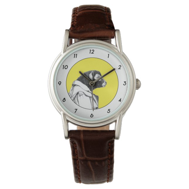 Montre Agneau herbacé en manteau de tranchée (jaune rétro (devant)
