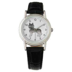 Montre Agouti Sibérien Husky mignon chien de dessin