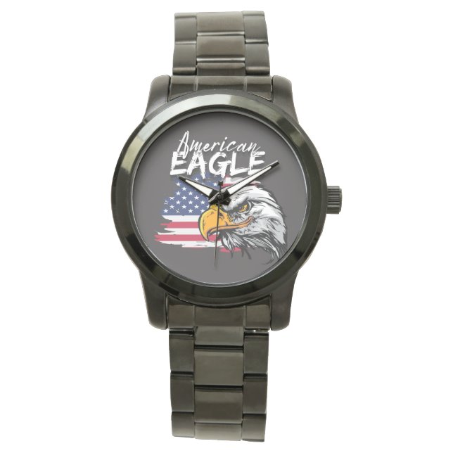 Montre Aigle avec drapeau américain (devant)