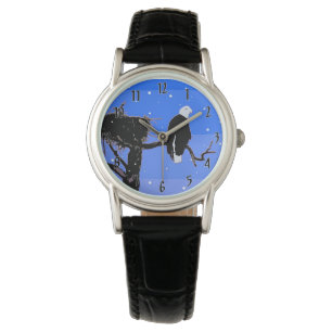 Montre Aigle chauve en hiver - Art animalier original