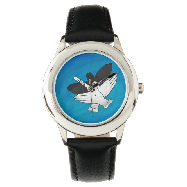 Montre Aigle Ombre Sur Bleu (devant)