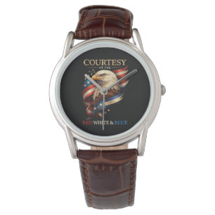Montre Aigle Patriotique Rouge Blanc et Bleu Vintage