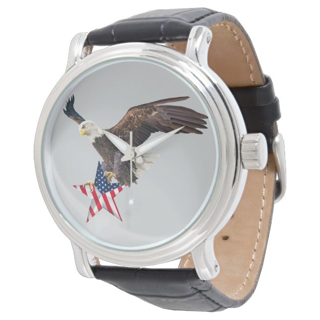 Montre Aigle royal drapeau américain (Incliné)
