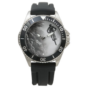 Montre Air - Vélo de montagne - Croquis numérique crayon