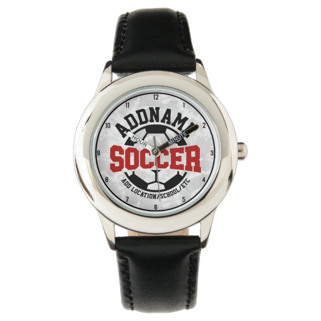 Montre AJOUT PERSONNALISÉ NOM Joueur de football Cravate- (devant)
