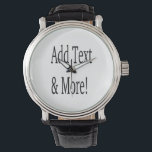 Montre Ajouter du texte et plus ! Customisez votre propre<br><div class="desc">Customisez avec vos propres designs personnalisés,  citations,  textes et bien plus encore. Choisissez également parmi les modèles préfabriqués,  de nombreuses catégories différentes aussi.</div>