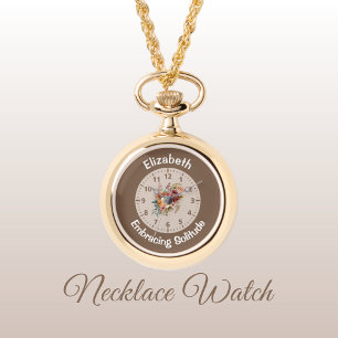 Montre Ajouter le nom floral introverti solitude brun