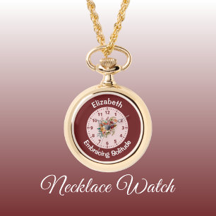 Montre Ajouter le nom floral introverti solitude rose