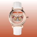 Montre Ajouter le nom introverti solitude oranger floral<br><div class="desc">Ajoutez une touche d'élégance à votre poignet avec cette superbe montre pour femmes, dotée d'une bracelet en cuir blanc chic. Parfait pour ceux qui chérissent les moments tranquilles, (Introvertis) cette montre est ornée de délicats accents floraux et de l'expression "Embracer la solitude", et "Energie par le calme", ou la customiser...</div>