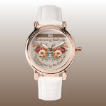 Montre Ajouter un nom introversion solitude floral brun<br><div class="desc">Ajoutez une touche d'élégance à votre poignet avec cette superbe montre pour femmes, dotée d'une bracelet en cuir blanc chic. Parfait pour ceux qui chérissent les moments tranquilles, (Introvertis) cette montre est ornée de délicats accents floraux et de l'expression "Embracer la solitude", et "Energie par le calme", ou la customiser...</div>