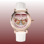 Montre Ajouter un nom introversion solitude floral rose<br><div class="desc">Ajoutez une touche d'élégance à votre poignet avec cette superbe montre pour femmes, dotée d'une bracelet en cuir blanc chic. Parfait pour ceux qui chérissent les moments tranquilles, (Introvertis) cette montre est ornée de délicats accents floraux et de l'expression "Embracer la solitude", et "Energie par le calme", ou la customiser...</div>