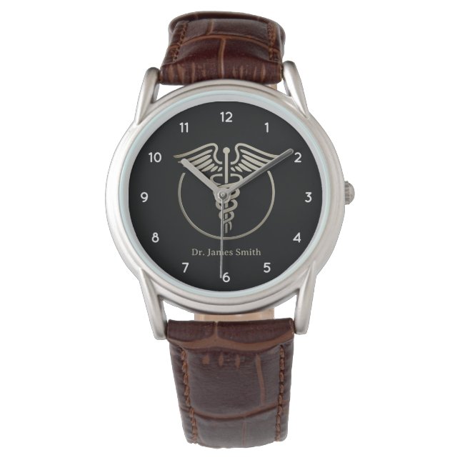 Montre Ajouter Votre Nom Symbole Médicale Docteur Personn (devant)