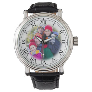 Montre Ajoutez votre amusement de portrait de famille