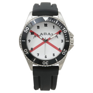 Montre Alabama et le Drapeau Fat Noir Nombre de wacs