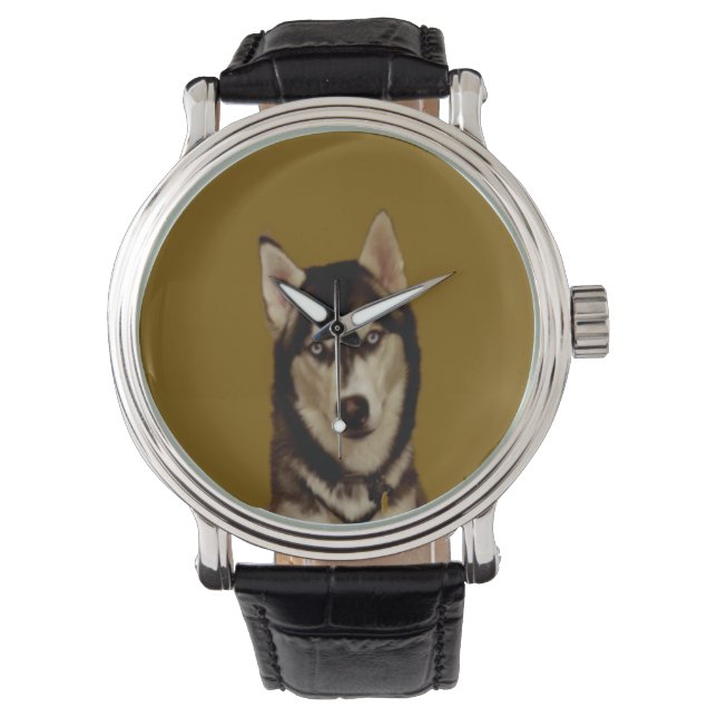 MONTRE ALASKAN HUSKY AMOUREUX DES CHIENS (devant)