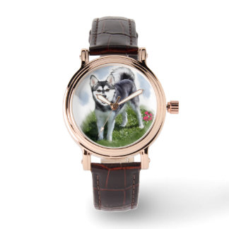Montre Alaskan Klee Kai Dog Art