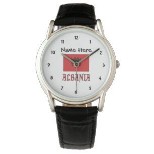 Montre Albanie Drapeau albanais Personnalisé