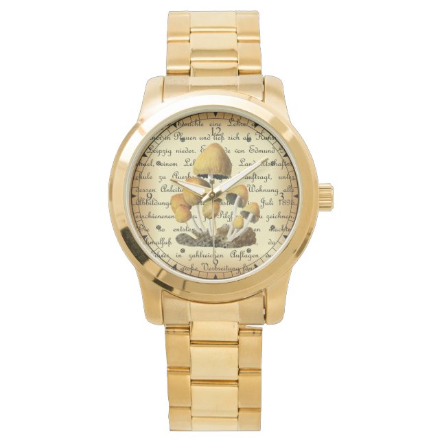 Montre Albin Schmalfuß ~ Glimmertintling-1~ Champignons ~ (devant)