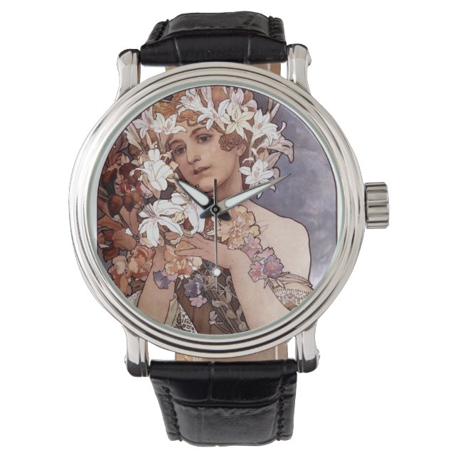 Montre Alfons Mucha : Fleur (devant)