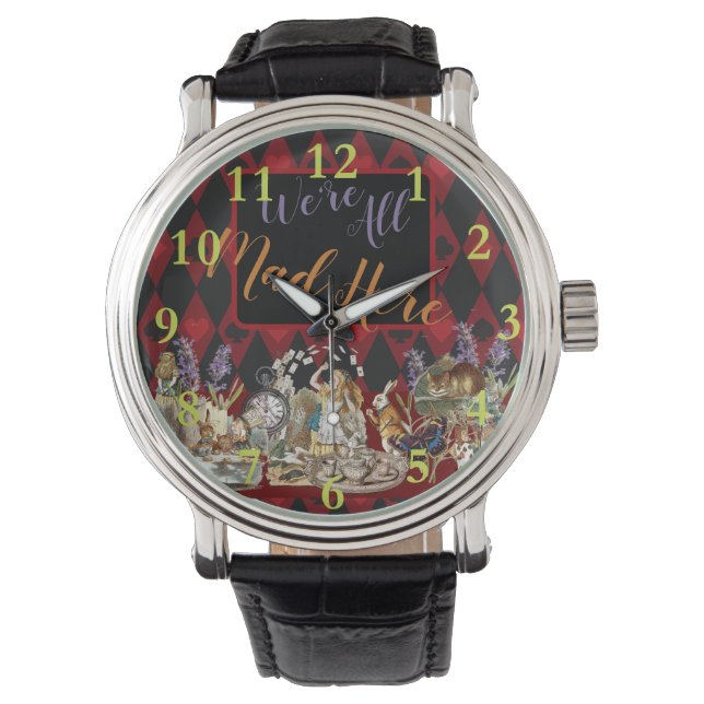 Montre Alice au pays des merveilles Mad Cheshire Chat (devant)