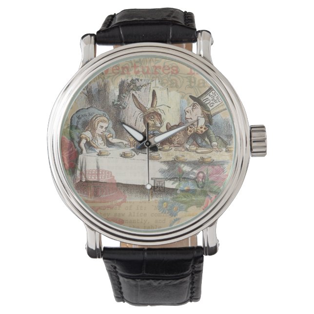 Montre Alice au pays des merveilles Mad Tea Party Art (devant)