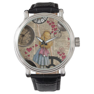 Montre Alice au pays des merveilles voyageant à temps