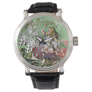 Montre alice cartes d'aventure merveilleux chapeau lapin 