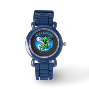Montre Alien amoureux de la pizza sur la Lune   Cosmic am