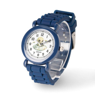 Montre Alien d'espace de nom personnalisé cool