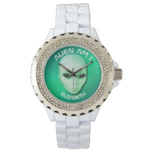 Montre Alien Suis-Je Le Visage De Alien Drôle Vert Avec 