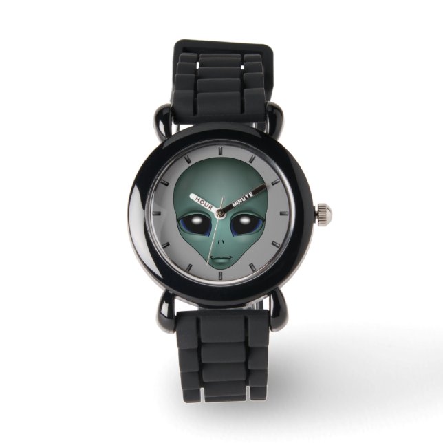 Montre Alien Watch Cute Grey Alien ET Alien Wrist Watch (Recto)