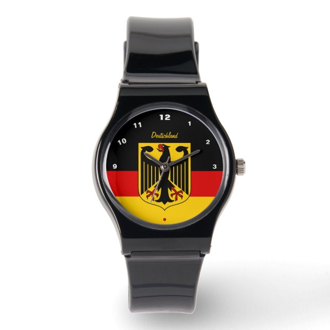 Montre Allemand Drapeau Watch, Allemagne patriotes /sport (Recto)