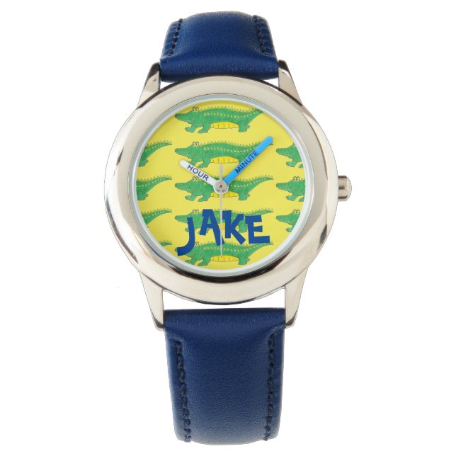 Montre Alligator personnalisé Gator Crocodile Croc Watch (devant)