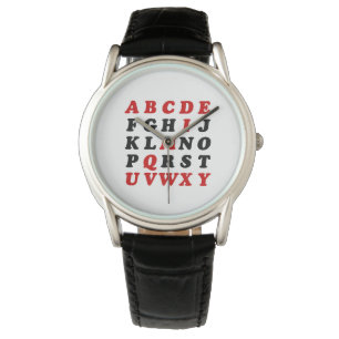Montre Alphabet anglais