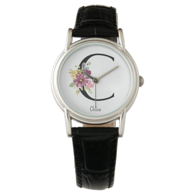 Montre Alphabet Fleur Sauvage C Watch (devant)