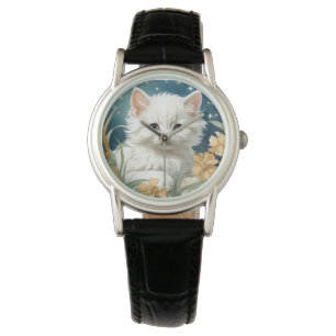 Montre Alphonse Mucha Art Nouveau Kitten