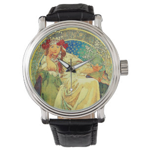 Montre Alphonse Mucha Art Nouveau Princesse Hyacinth