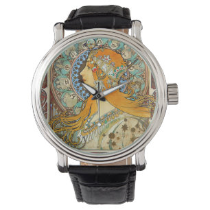 Montre Alphonse Mucha Art Nouveau Zodiac