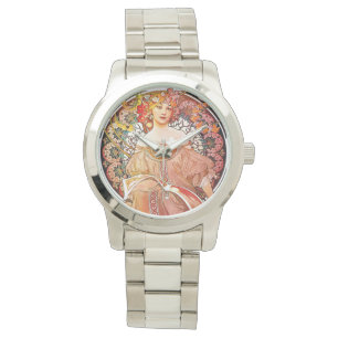 Montre Alphonse Mucha Daydream Floral Vintage Art Nouveau