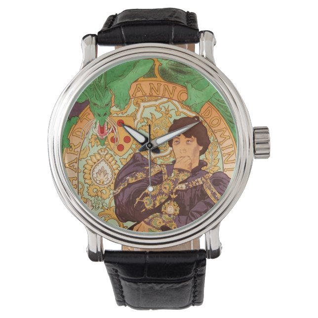 Montre Alphonse Mucha Prince et Dragon (devant)