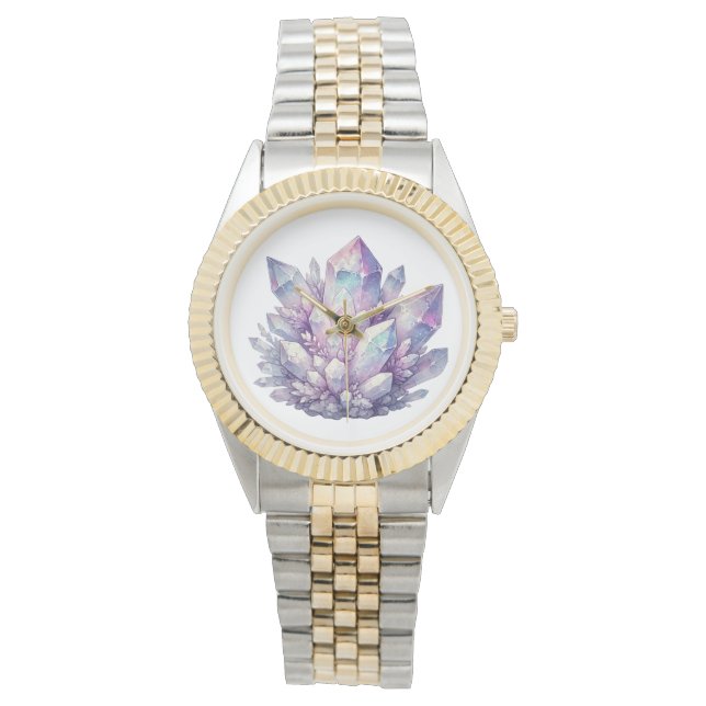 Montre amas de quartz pastel (devant)