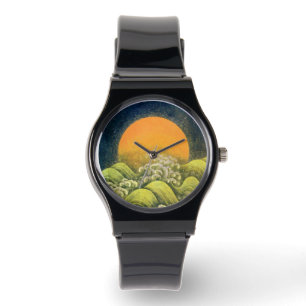 Montre AMATERASU SOLEIL GODDESS jaune vert brun noir