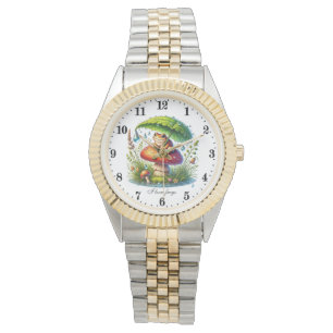 Montre Amateurs de grenouilles mignonnes personnalisable