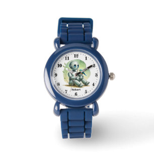 Montre Amateurs de robots cools ajoutent un nom