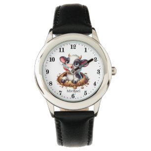 Montre Amateurs de vache noire cool Regarder