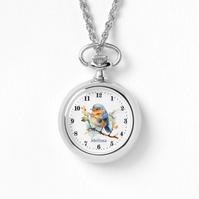 Montre Amateurs d'oiseaux mignons ajouter nom Watch (Recto)