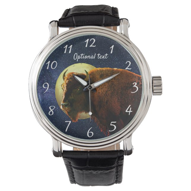 Montre American Bison, Pleine lune et étoile (devant)
