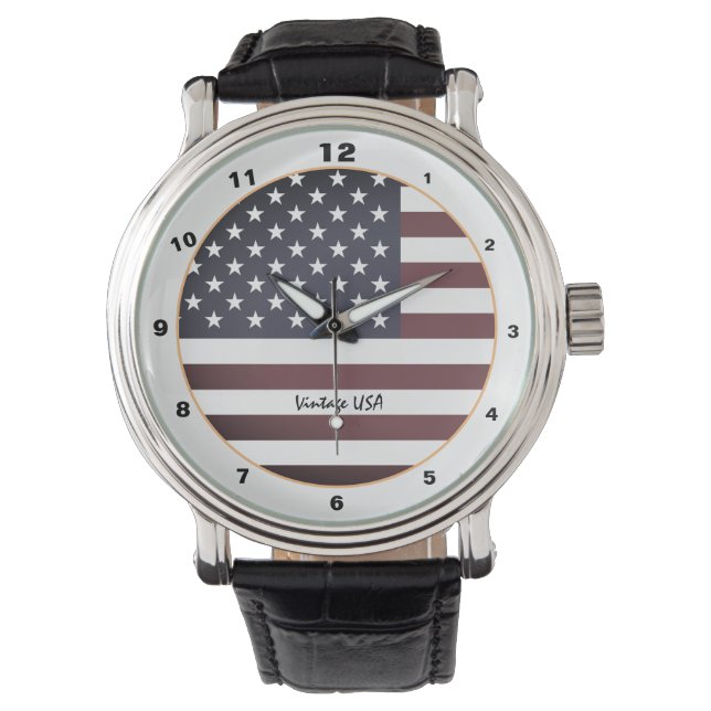Montre American Flag & United States mode vintage /USA (devant)