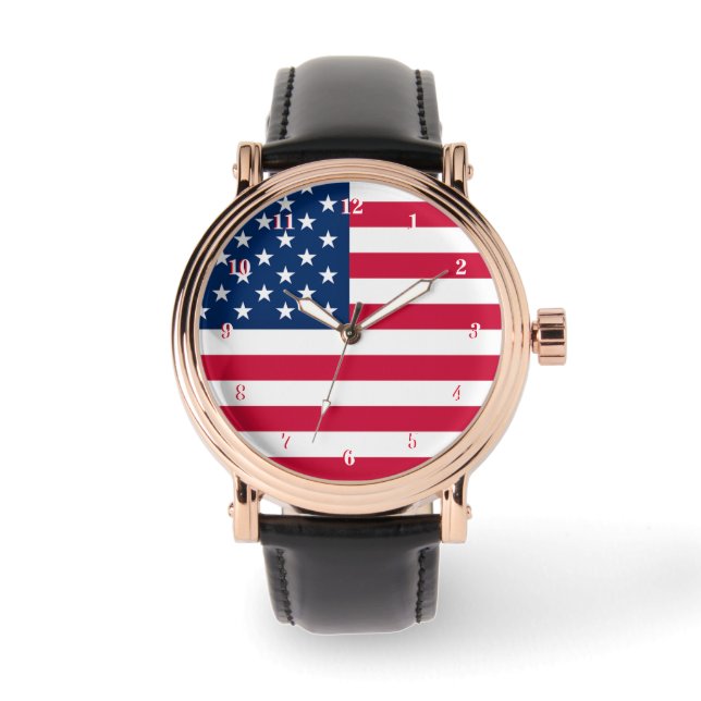 Montre American Flag Watch USA Patriotic Don (Recto)