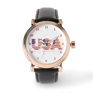 Montre American Flag Watch USA Patriotique
